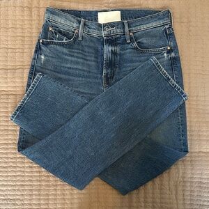 MOTHER Straight Leg Blue Jeans